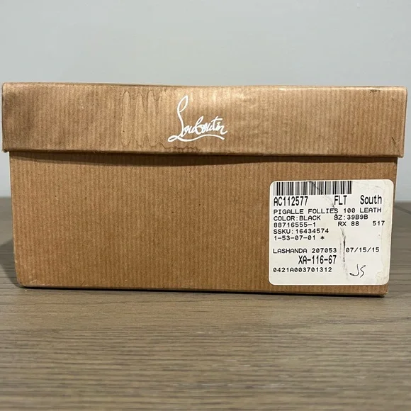 Christian Louboutin - Pigalle Follies Leather 100mm Red Sole, SZ 39 - Picture 10 of 11